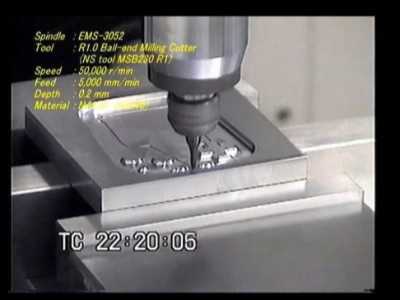 高精度模具精銑高光精加工使用五萬轉增速器