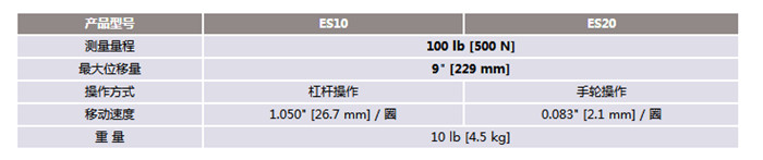 手動測量支架ES10-ES20產品參數